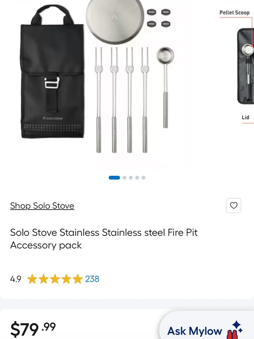 Solo Stove Mesa XL Accessory Pack – Black Carry Case & Stainless Tools